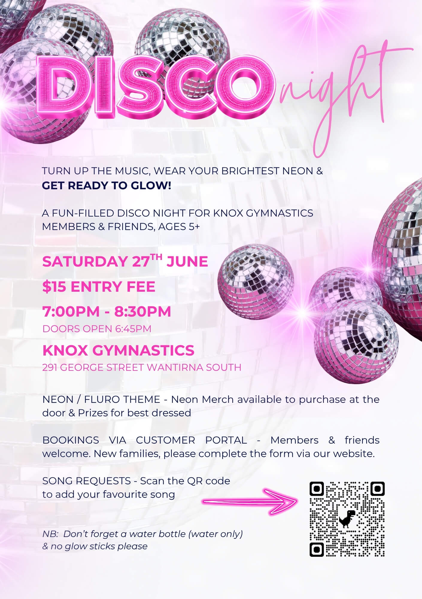 Disco Night Flyer - June 27th